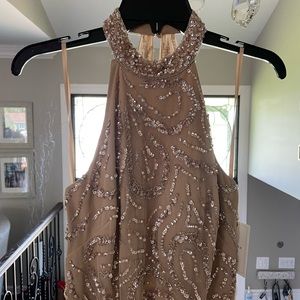 Adrianna pappell champagne evening gown, size 10. Never been worn